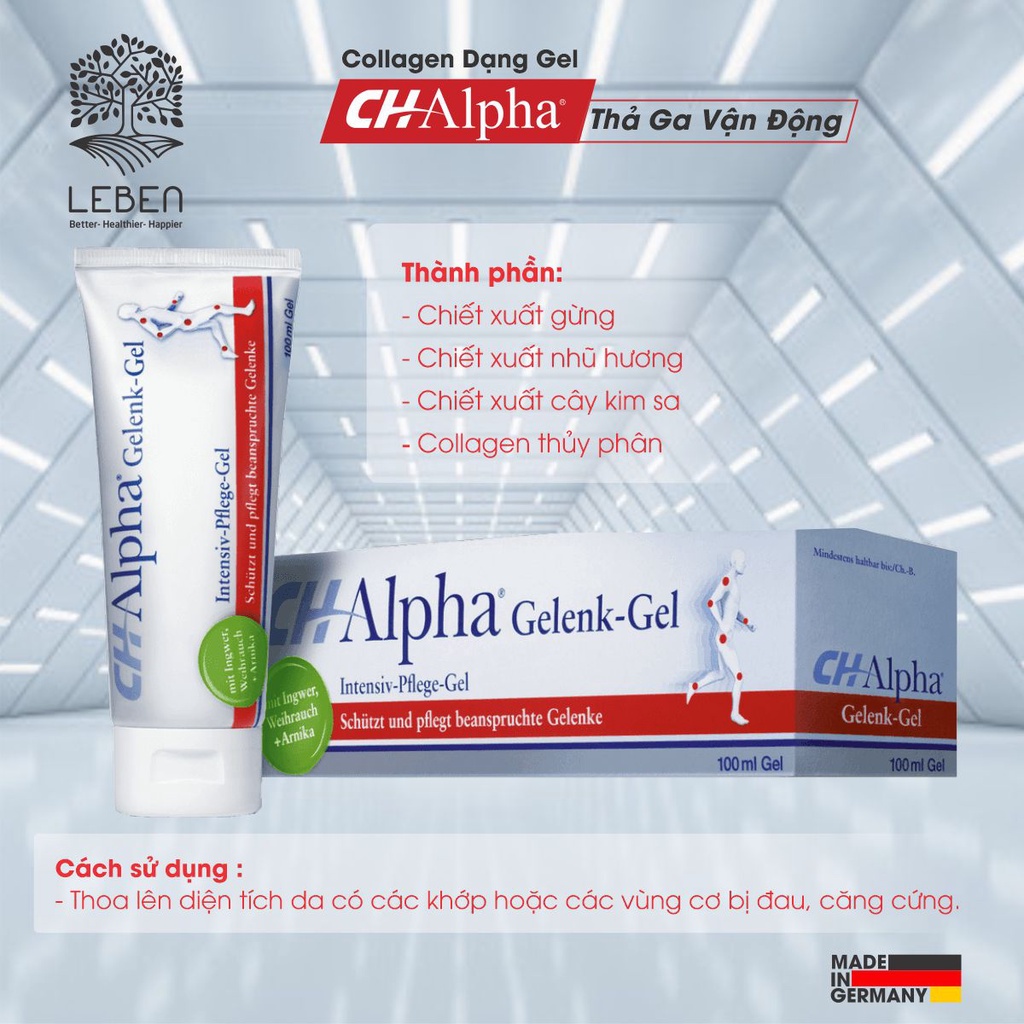 Gel bôi giảm đau, giảm sưng xương khớp - QUIRIS CH-ALPHA ® GEL – Hộp 100ml