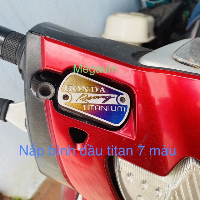 Nắp bình dầu titan 7 màu lắp cho xe máy Honda, Yamaha (Wave,Rsx, Exciter, Winner, Airblade, Sh...)