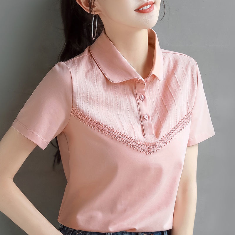 Áo polo cotton Ngắn Tay Thời Trang Dành Cho Nữ