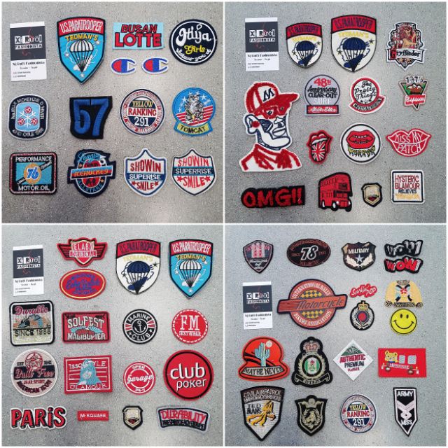 -HÀNG NHẬP KHẨU  Sticker lô gô , patches ủi , miếng thêu dán vào quần jean , áo khoác Liên hệ mua hàng 084.209.1989