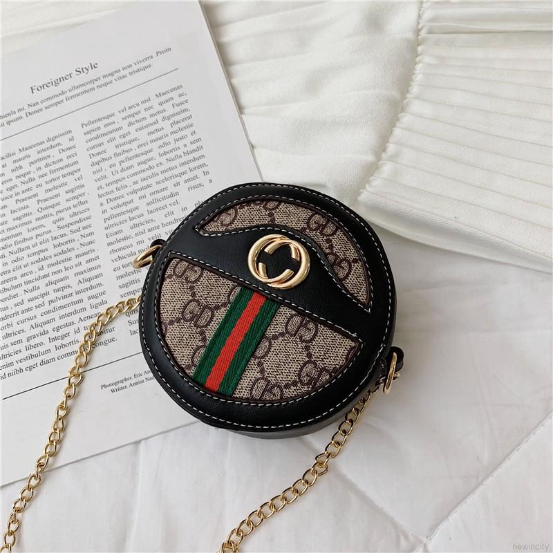 Túi đeo chéo da PU in hoa dễ thương cho bé gái