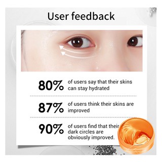 Mặt nạ mắt LANBENA dạng thạch chứa vitamin C và collagen giúp dưỡng ẩm làm sáng quầng thâm và ngăn ngừa nếp nhăn 60 cái