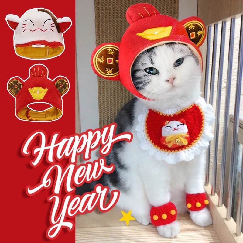Mũ Thần Tài Cho Thú Cưng