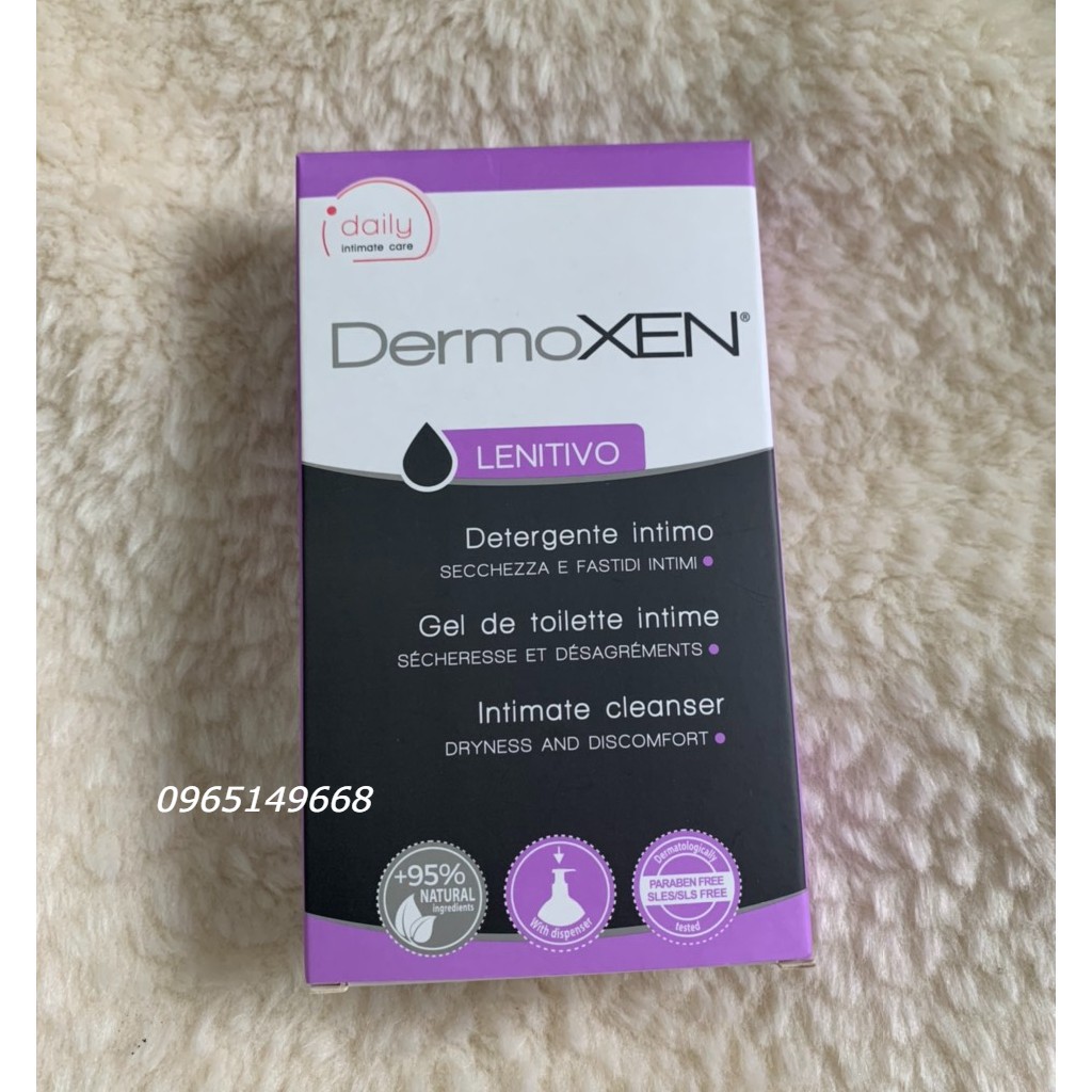 Dung dich vệ sinh phụ nữ DermoXEN LENITIVO giúp tái tạo cân bằng hệ vi sinh vùng kín và ngăn ngừa sự tấn công của nấm