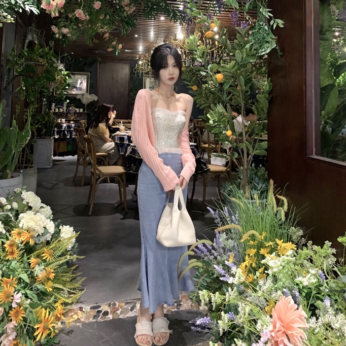 COZOK  Áo khoác cardigan tay dài dáng rộng chống nắng đa năng thời trang