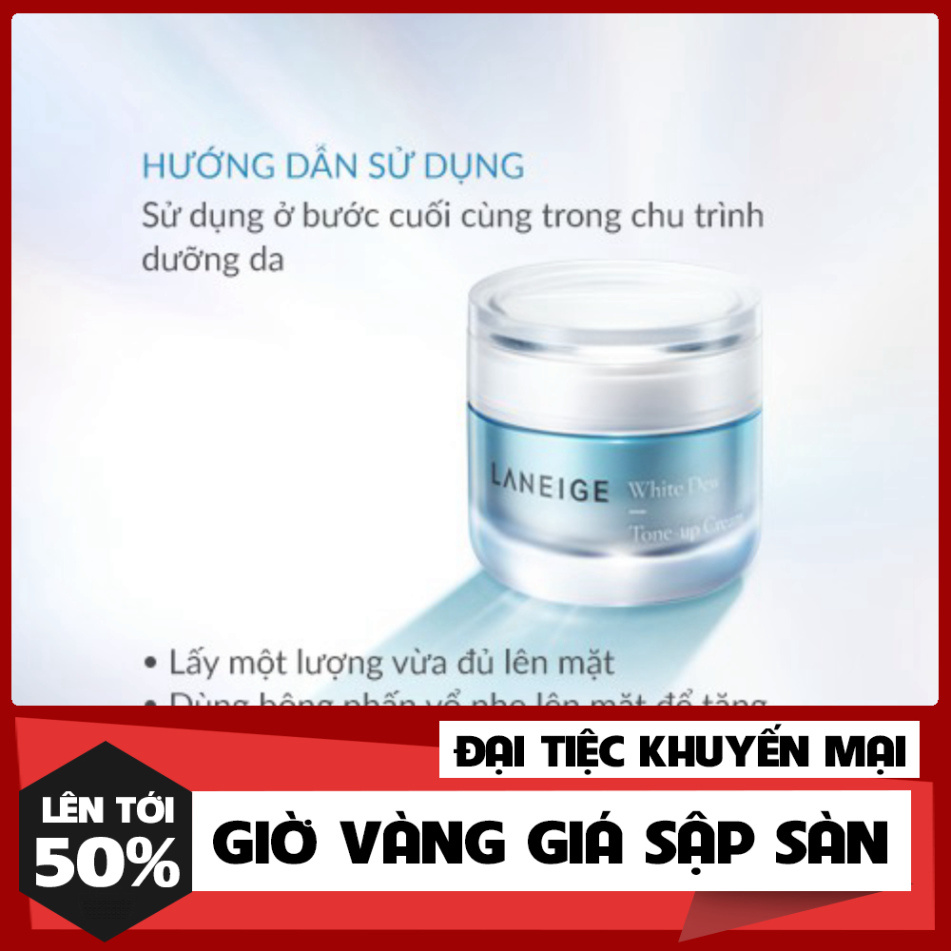 SIÊU SALE Kem hiệu chỉnh nâng tông làm trắng da Laneige White Dew Tone-Up Cream 50Ml SIÊU SALE