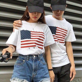 Áo thun unisex cờ Mĩ