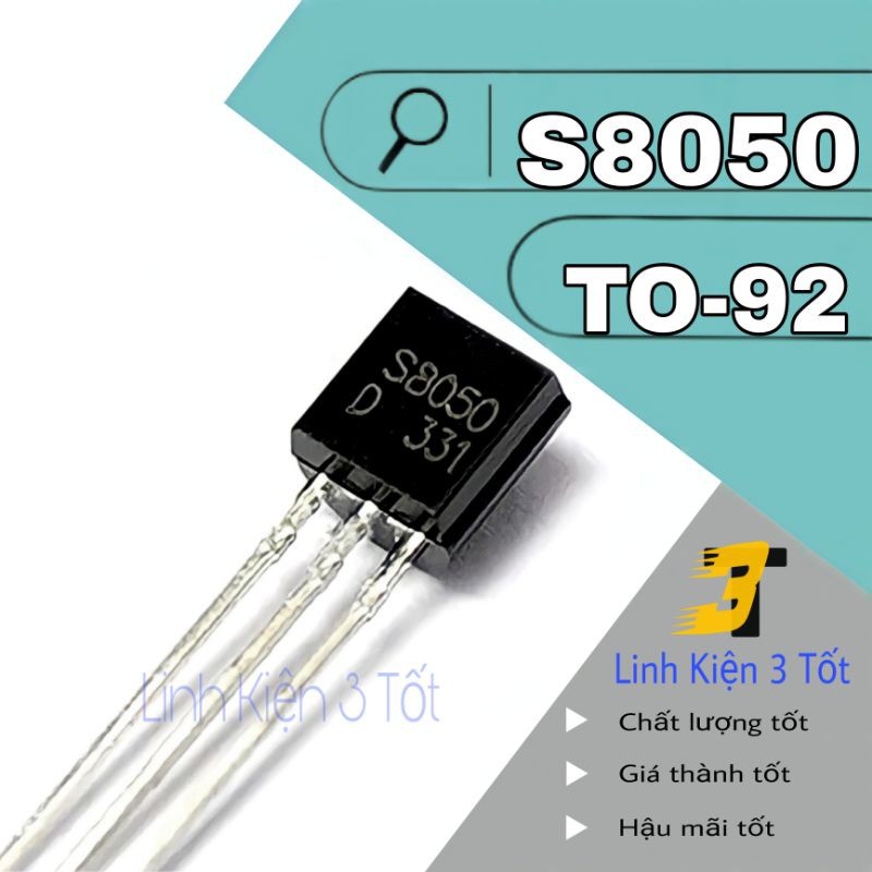 ( Túi 10 con ) Transistor S8050 TO-92 chân cắm loại tốt