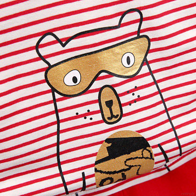 Set áo ba lỗ sọc ngang phối quần short mặc hè xinh xắn cho bé