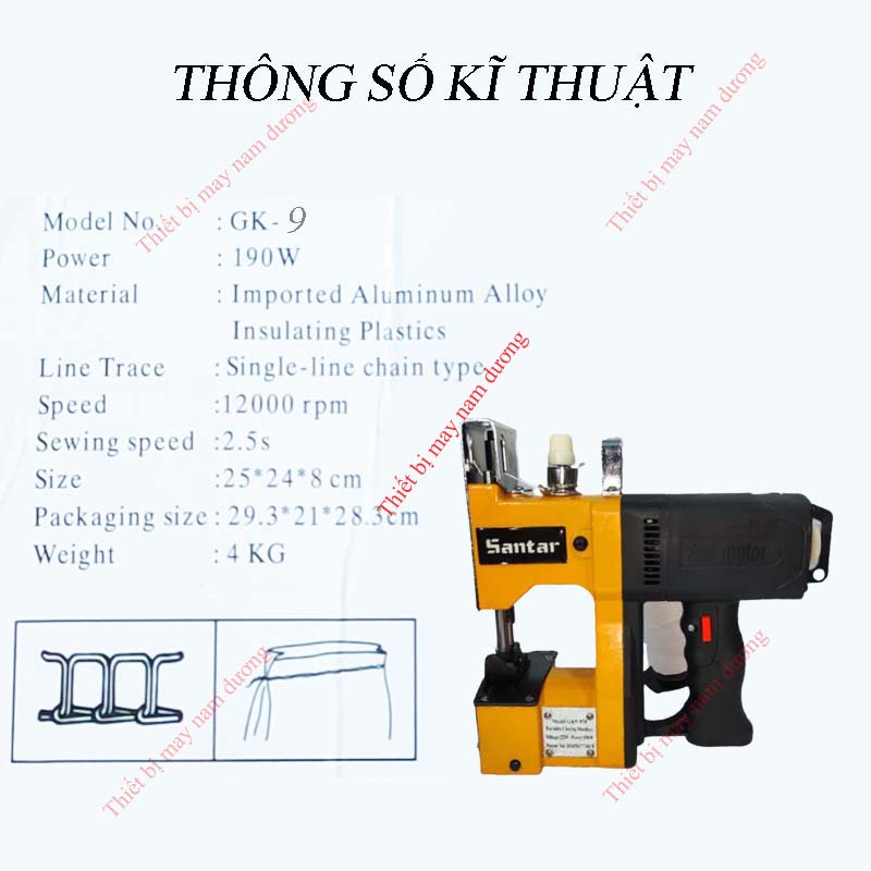 Máy May Bao Cầm Tay Mô Tơ Lớn Suntar GK9-500 may bao công nghiệp &gt;Thietbimaynamduong