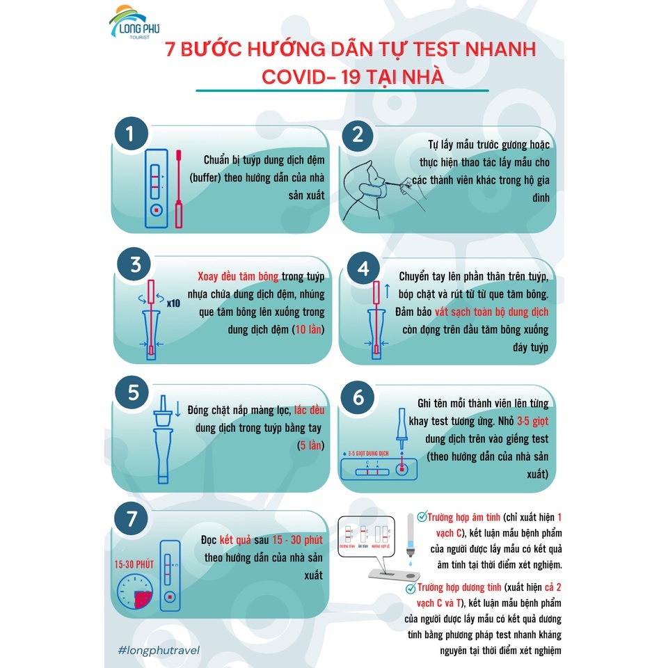 Que Kit Test Nhanh Covid -19 BioCredit Covid-19 Ag Rapied Nhập Khẩu Hàn Quốc