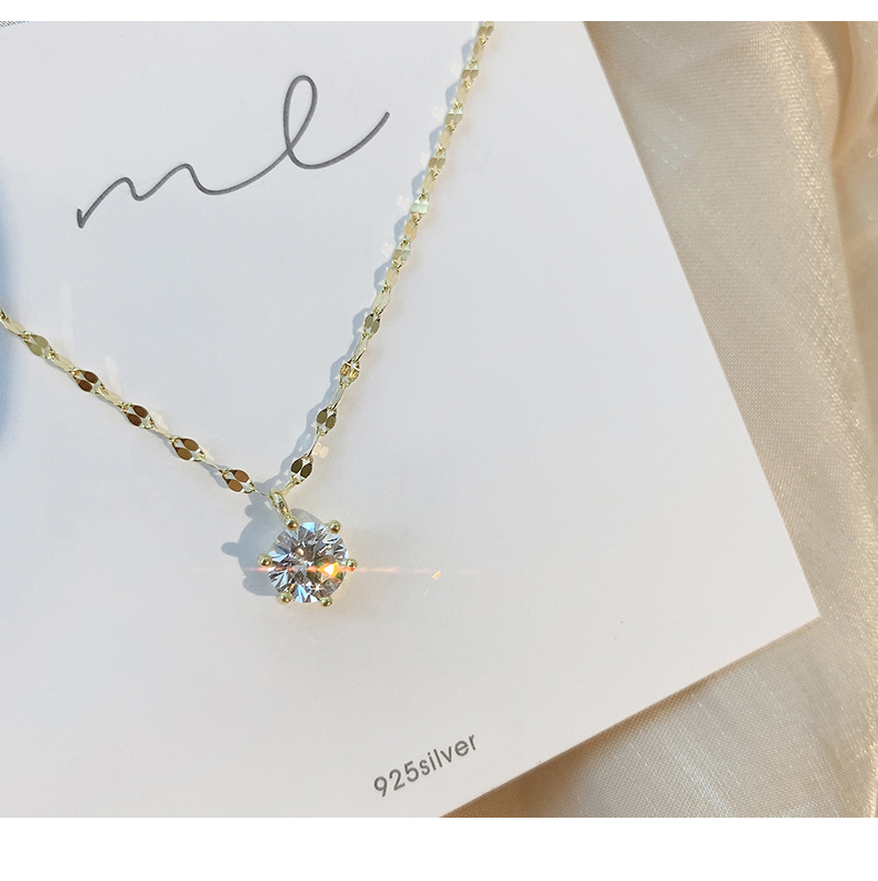 Vòng cổ mặt dây chuyền bạc nữ 925 sterling