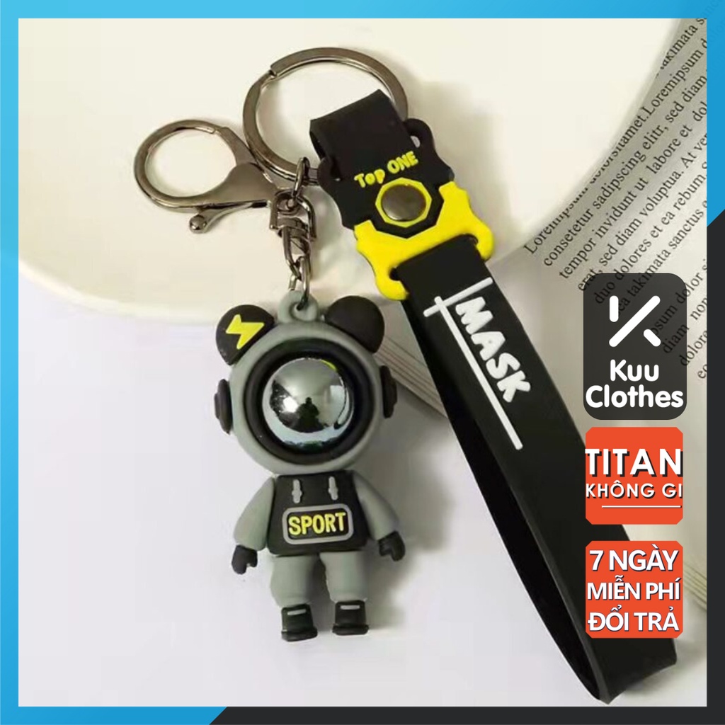 Móc khóa cute KuuClothes ô tô anime màu đen xanh chết liệu cao su nhựa siêu bền - Móc Khoá Astro