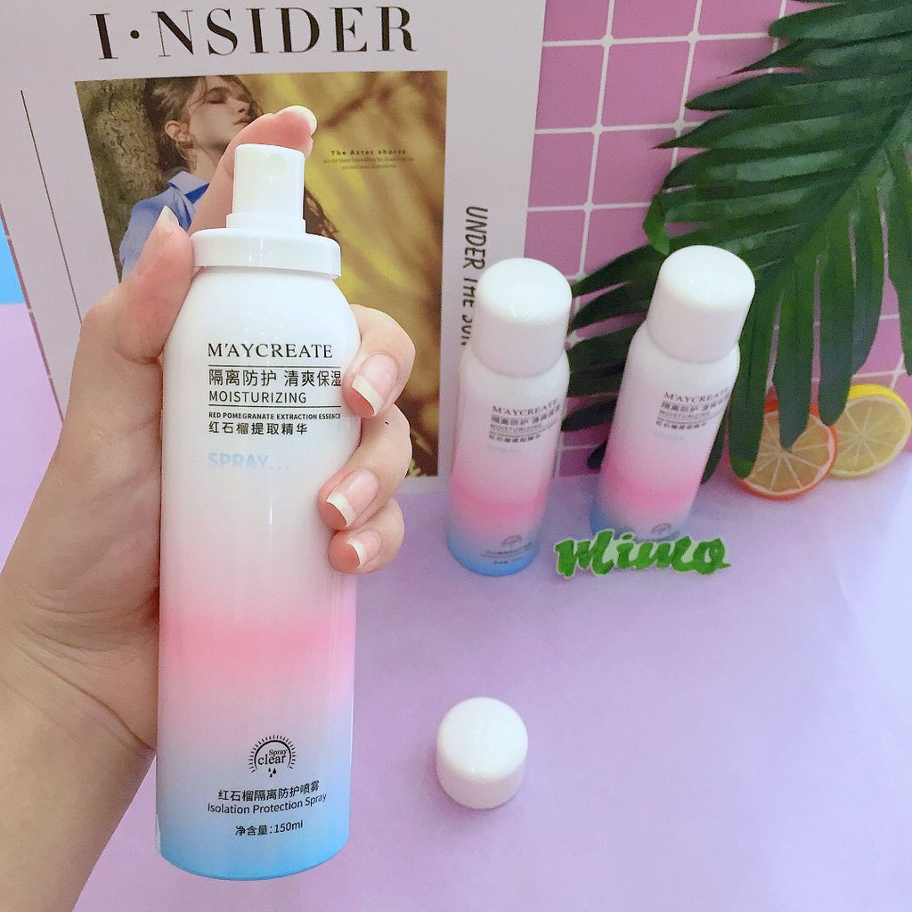 Xịt chống nắng 💕FREE SHIP💕 Kem chống nắng dạng xịt Maycreate Spray 150ml, xịt chống nắng nâng tông body hiệu quả