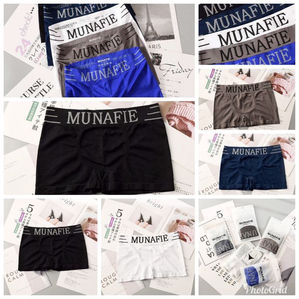 Quần sịp đùi co giãn 4 chiều Munafie-Quần Lót Nam Boxer Munafie Dệt Kim Co Giãn 4 Chiều + Túi Zip Sang Trọng MLQ04