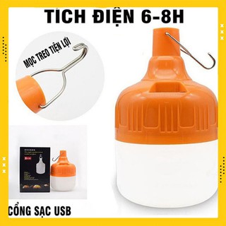 Bóng đèn tích điện có móc treo sạc dây USB  3 chế độ sáng 40w,100w