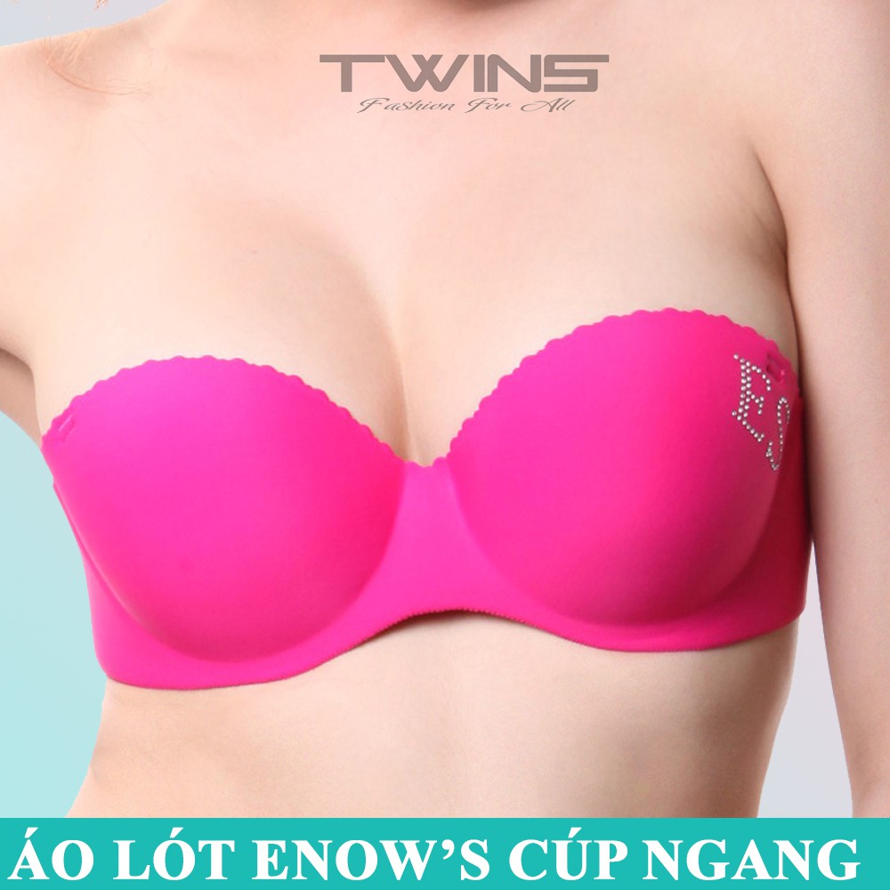 Áo ngực nữ su đúc không đường may nâng ngực tạo khe Enow's 903 có gọng mút vừa cúp ngang mềm mịn size 32-34-36-38