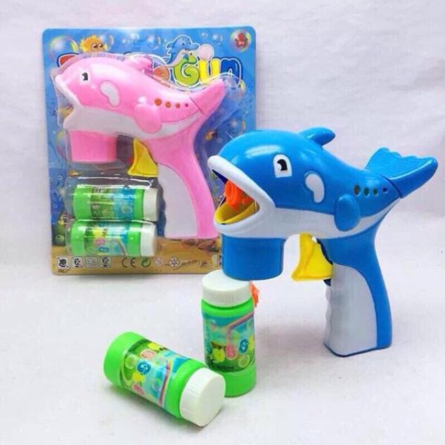 Súng bắn bong bóng xà phòng cho bé (cá héo bắn bong bóng- máy bắn bong bóng)