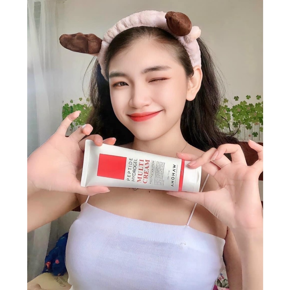 Kem Dưỡng Đa Chức Năng Ahohaw Màu Đỏ Peptide Hydrogel Multi Cream AHOHAW