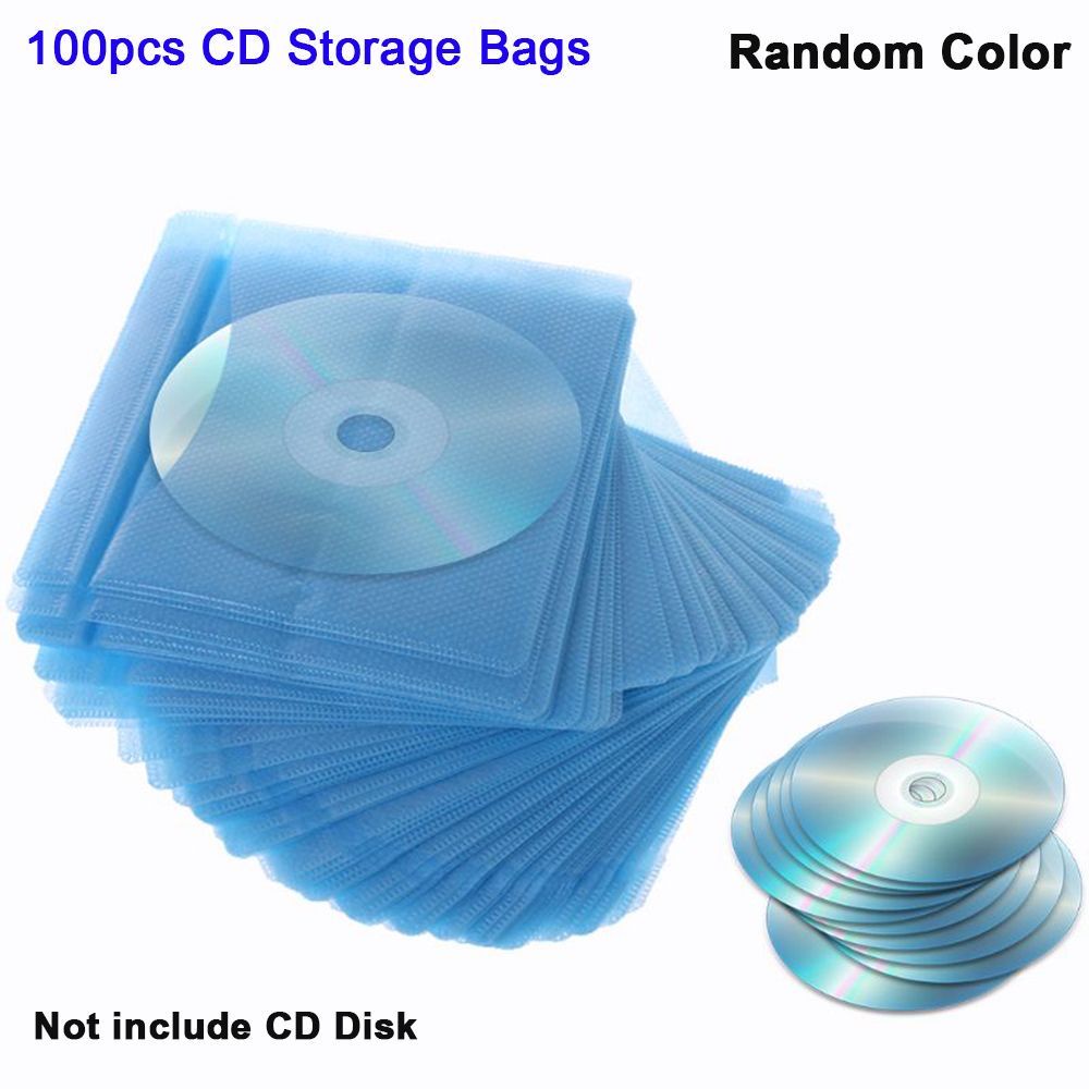 Set 100 túi đựng đĩa cd/ dvd hai mặt nhiều màu sắc tiện dụng