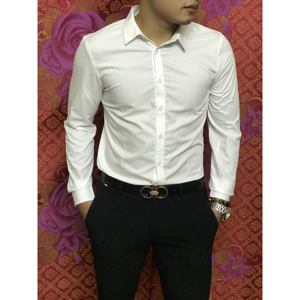[ GIÁ ĐẶC BIỆT ] Áo sơ mi nam dài tay hàn quốc vải nến lụa chống nhăn cao cấp | BigBuy360 - bigbuy360.vn