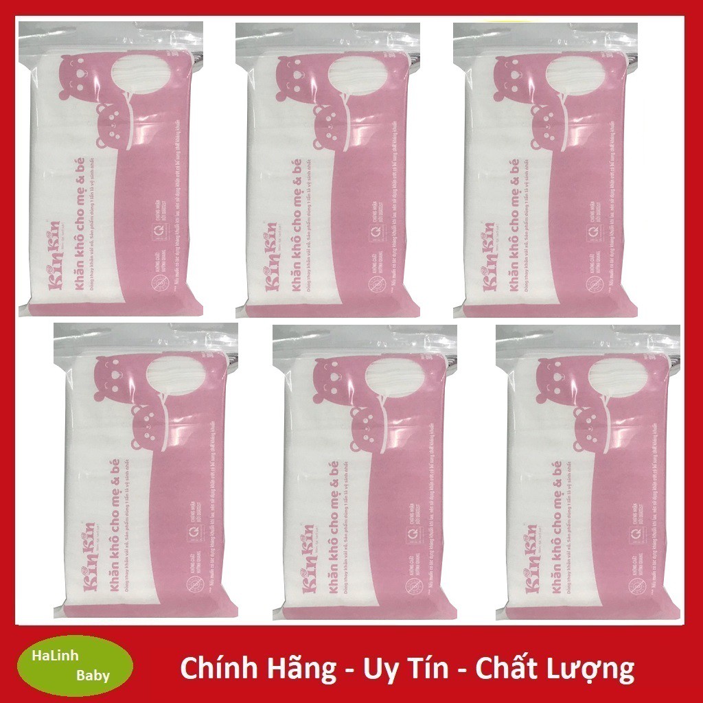 Combo 6 gói khăn khô đa năng Kinkin Kin kin (300g/300 tờ)