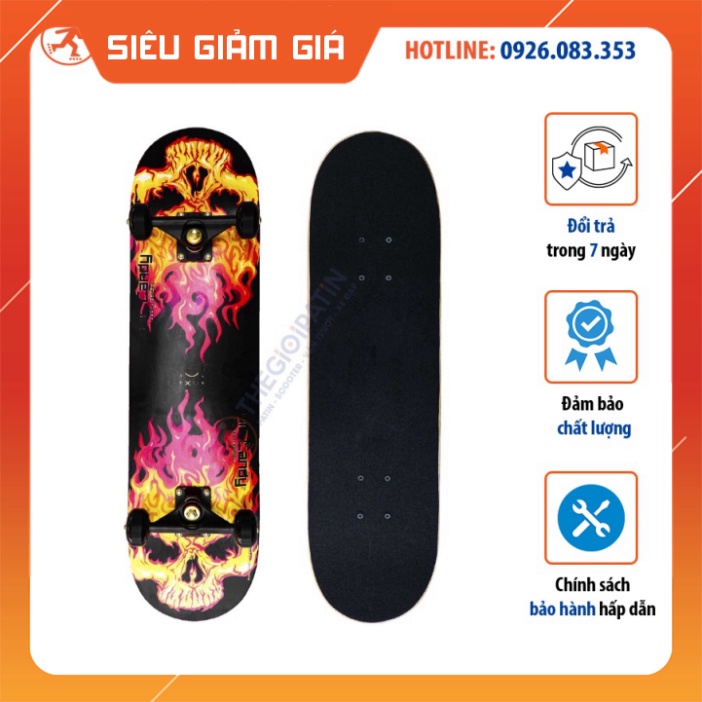 Ván Trượt Thể Thao 3108 GD-2 Họa Tiết Lửa, Có Video Cam Kết Bảo Hành