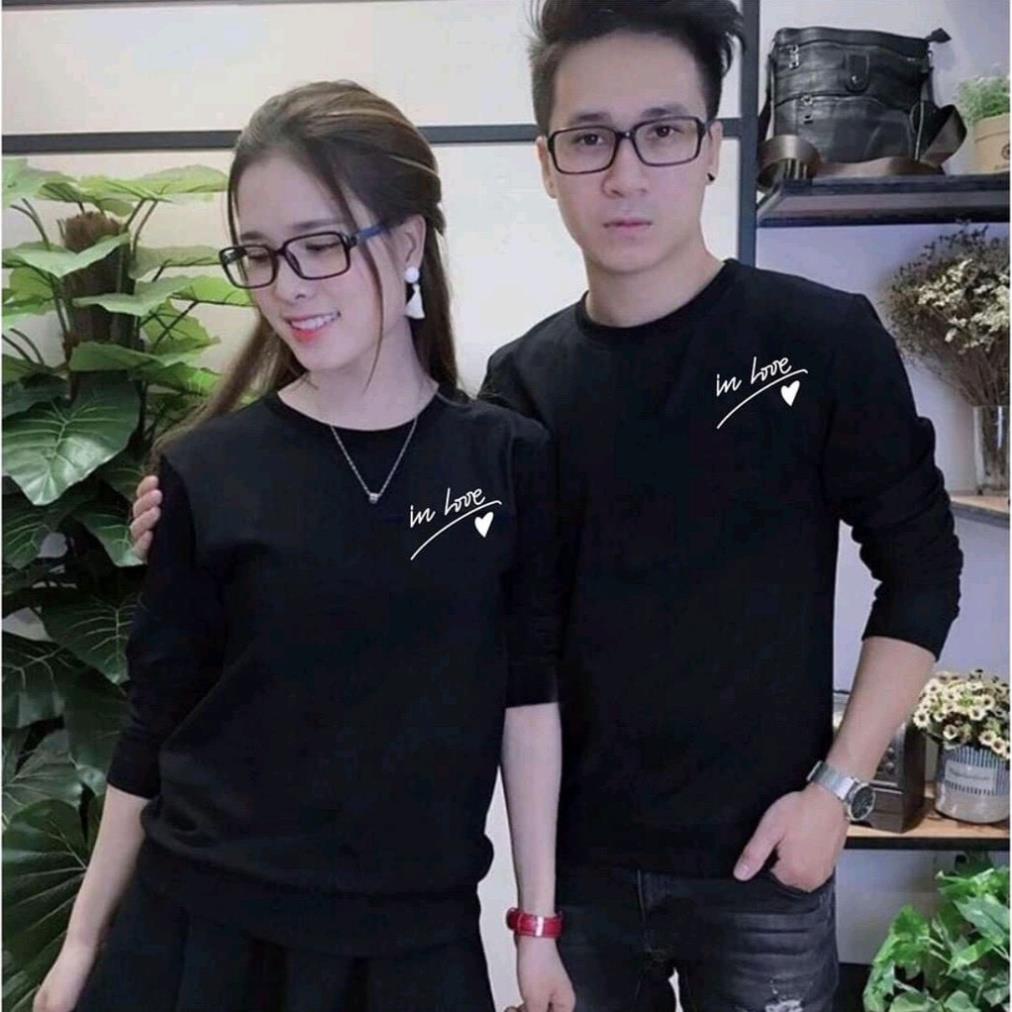 Áo Đôi-Áo Cặp-Thun Coton Dài Tay Thu Đông