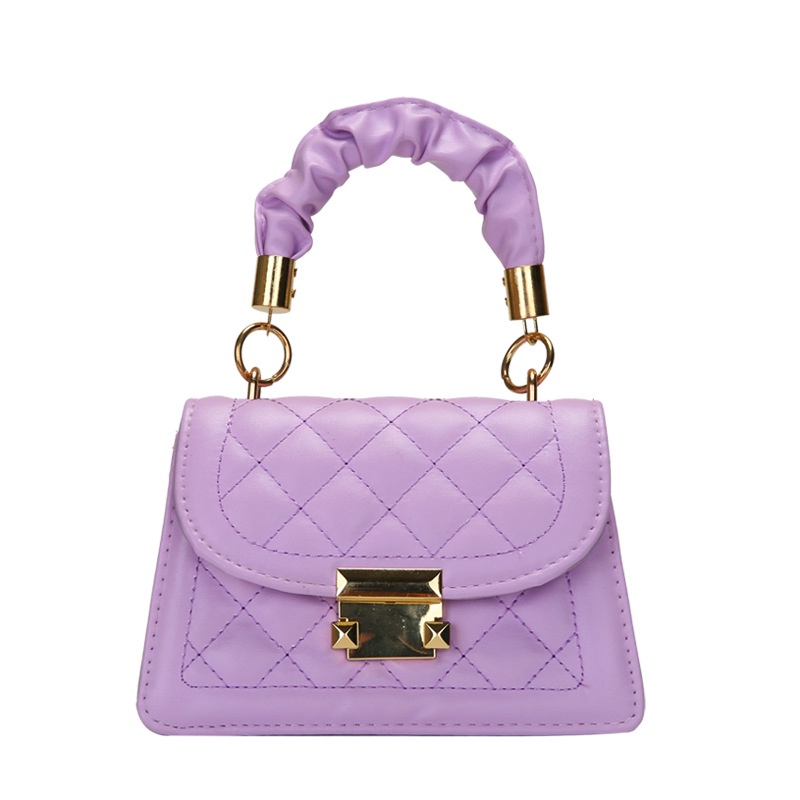 Túi xách tay đeo vai IELGY da PU họa tiết gân sọc kim cương thời trang dành cho nữ