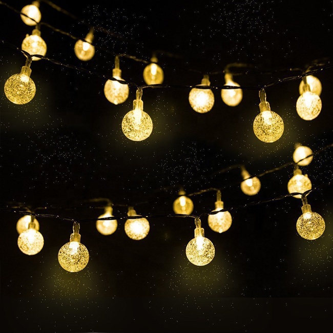Dây đèn led bi bọt biển ánh sáng vàng dài 10m trang trí BB01