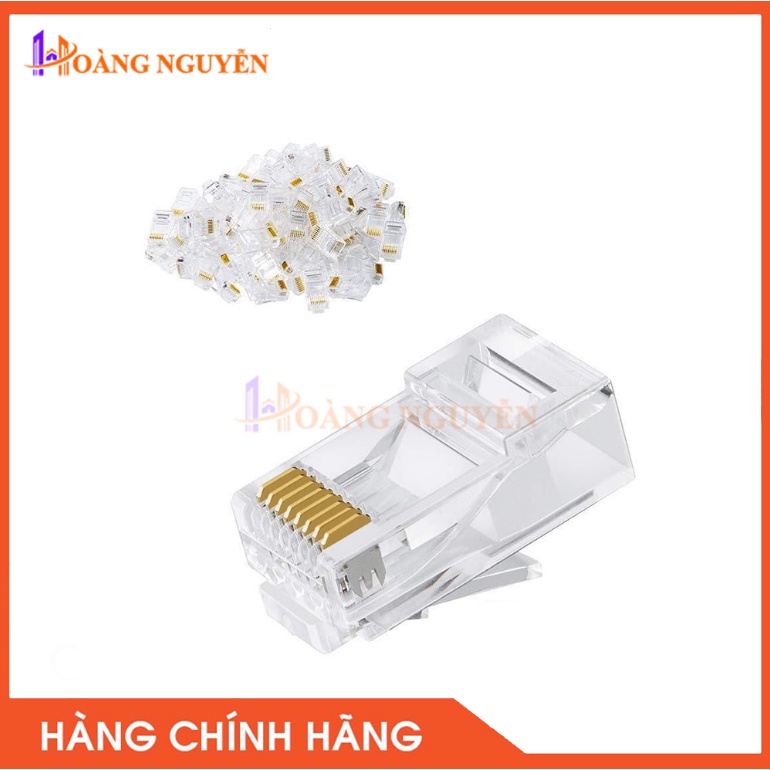 [NHÀ PHÂN PHỐI] RJ45 100 Cái 👉FREESHIP👉 Hạt mạng, Đầu Bấm Mạng RJ45