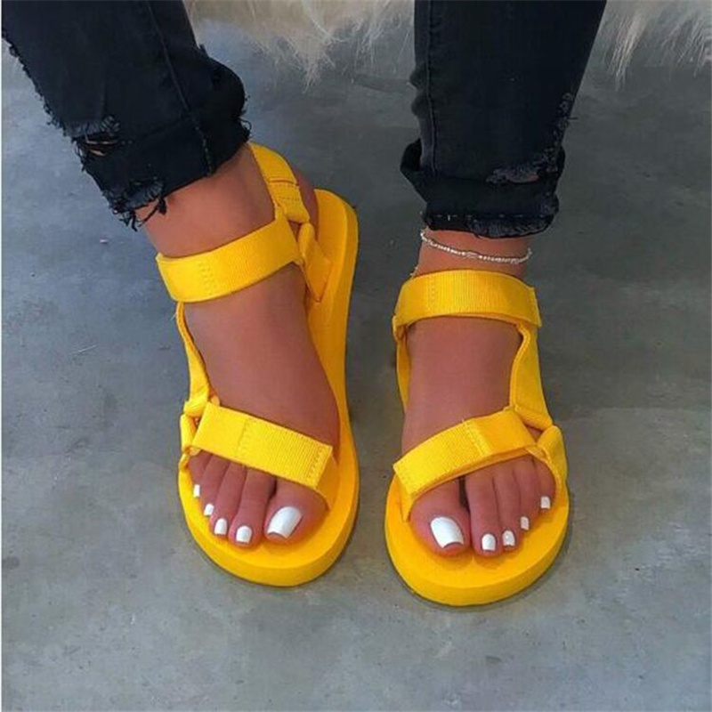 Women's Fashion Sandals Flat Buckle Beach Open Toe Casual Shoes