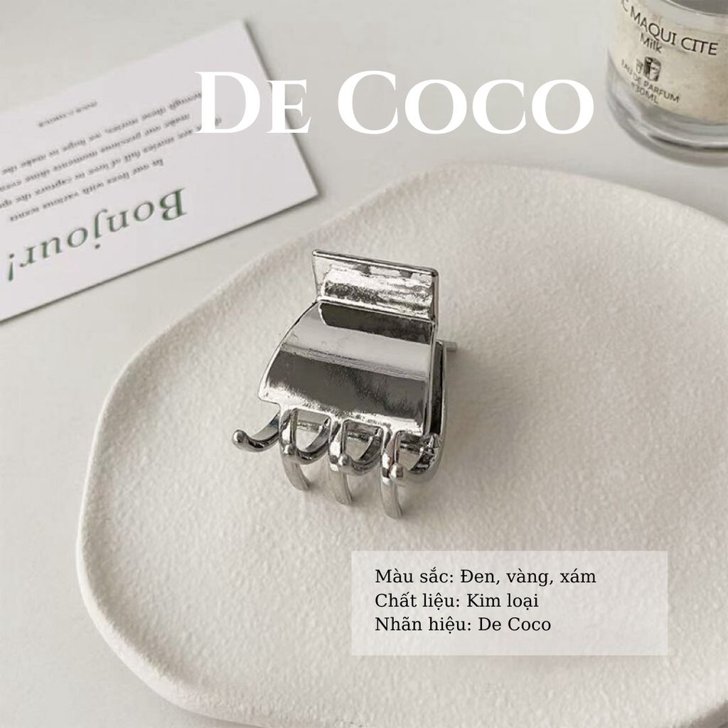 Kẹp tóc nữ, kẹp càng cua kim loại tráng gương De Coco decoco.accessories