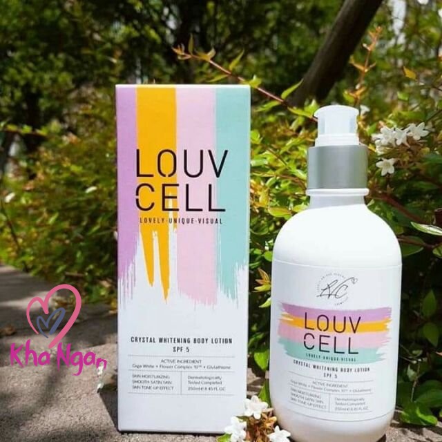 [Chai vòi] Kem dưỡng trắng da Body Louv Cell 250m