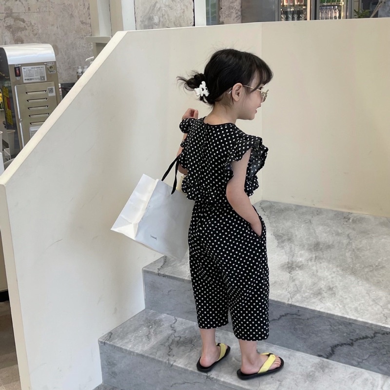 bộ chấm bi cánh tiên quần ống sớ cho bé