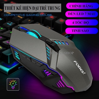 Chuột gaming, chuột máy tính có dây FOREV FV-Q3 chính hãng siêu bền 6 nút 4 tốc độ 1600 DPI hiện đại chất lượng cao