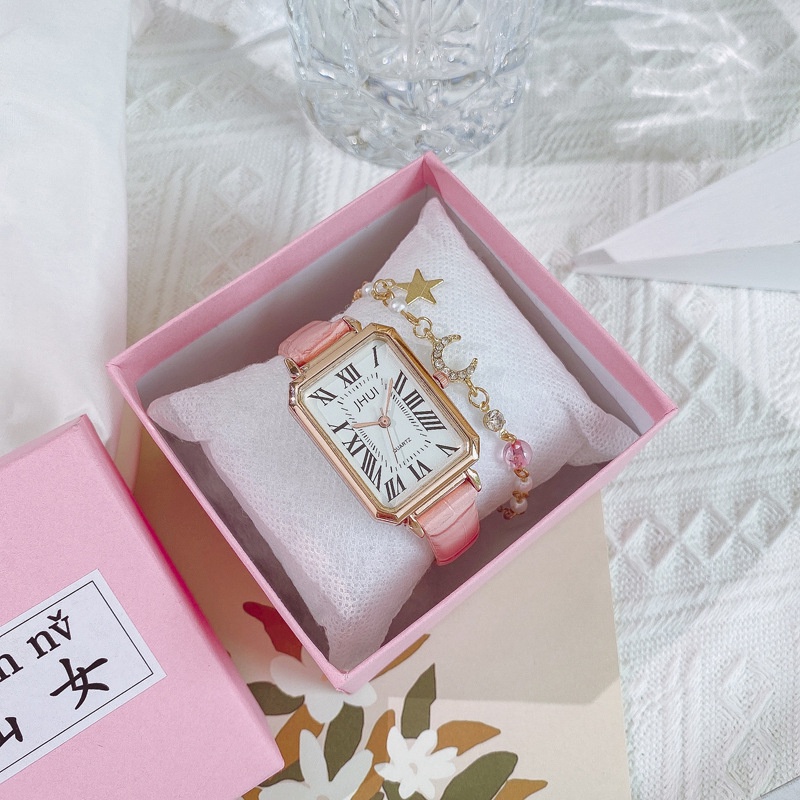 Đồng hồ thạch anh LWCC X28 mặt vuông dây da phong cách vintage thời trang cao cấp