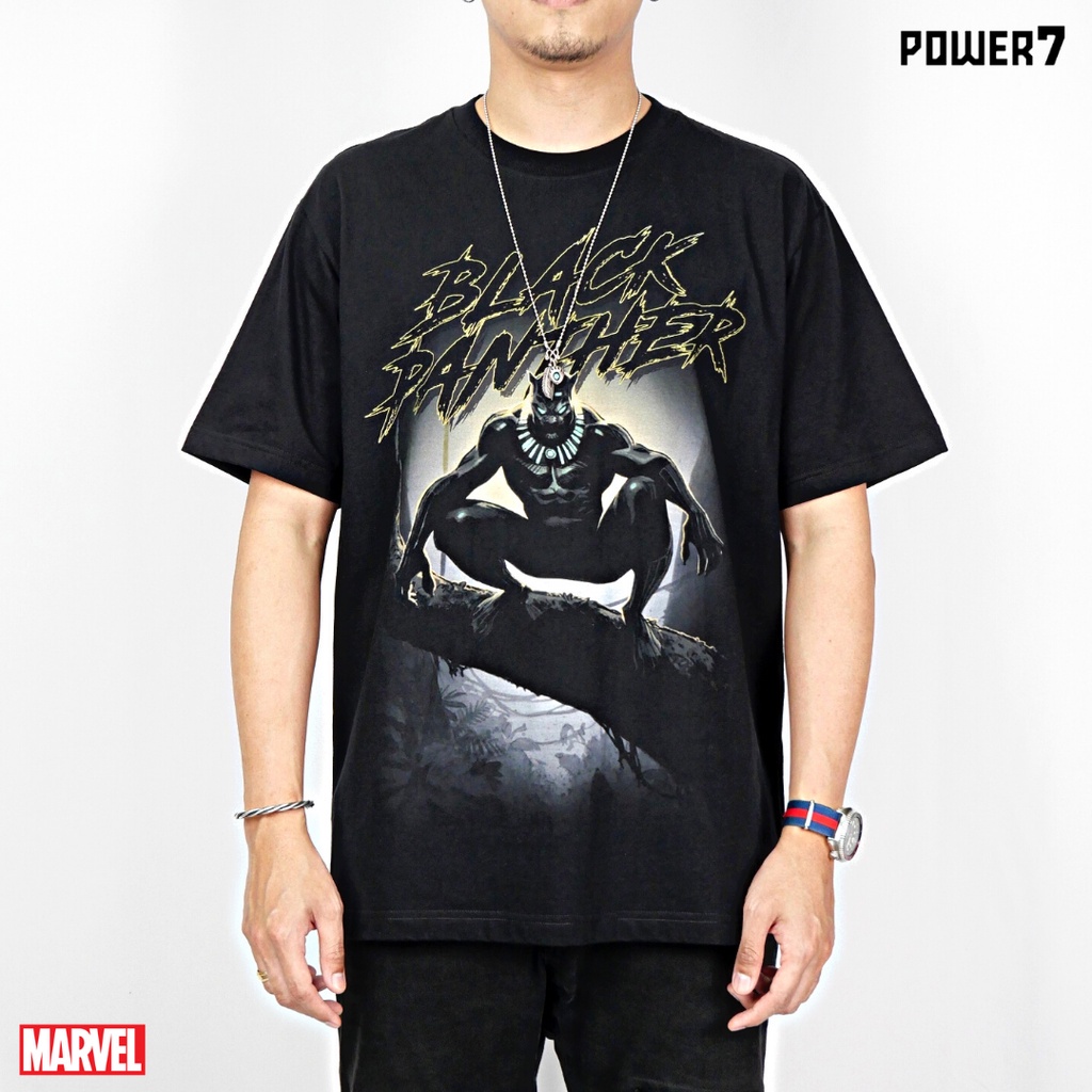 Power 7 Shop MARVEL Black Panther Hoạt Hình Áo Thun Authentic COMICS T-SHIRTS (MX-008)