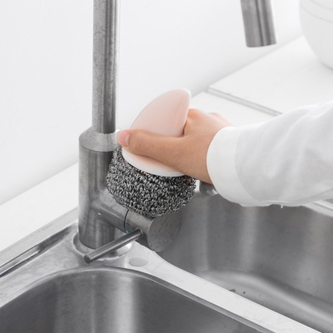 Bàn Chải Vệ Sinh Nhà Bếp Bằng Thép Không Gỉ Thiết Kế Độc Đáo Tiện Dụng