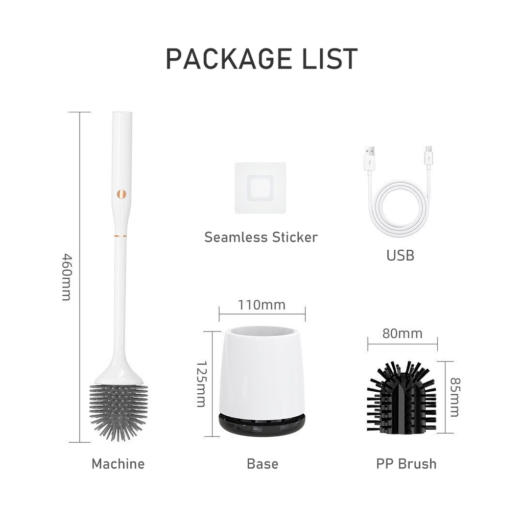 Xiaomi Youpin Bàn Chải Chà Toilet   Goodpa Bằng Silicon Với 2 Đầu Bàn Chải Tiện Dụng