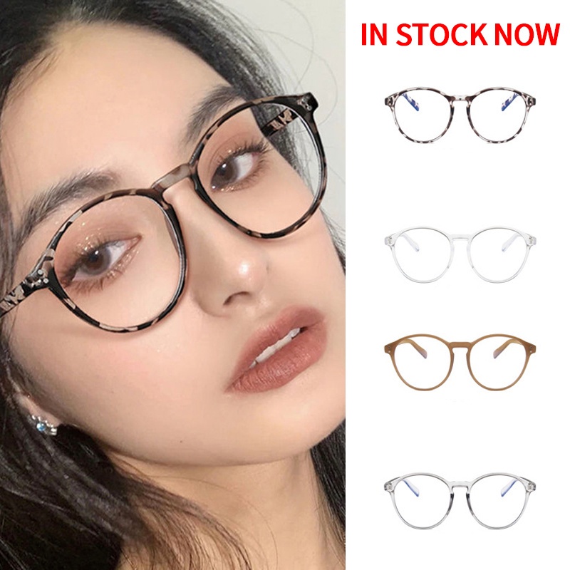Mắt kính có gọng tròn tròng trong suốt chống ánh sáng xanh dương khi dùng máy tính dành cho nam và nữ