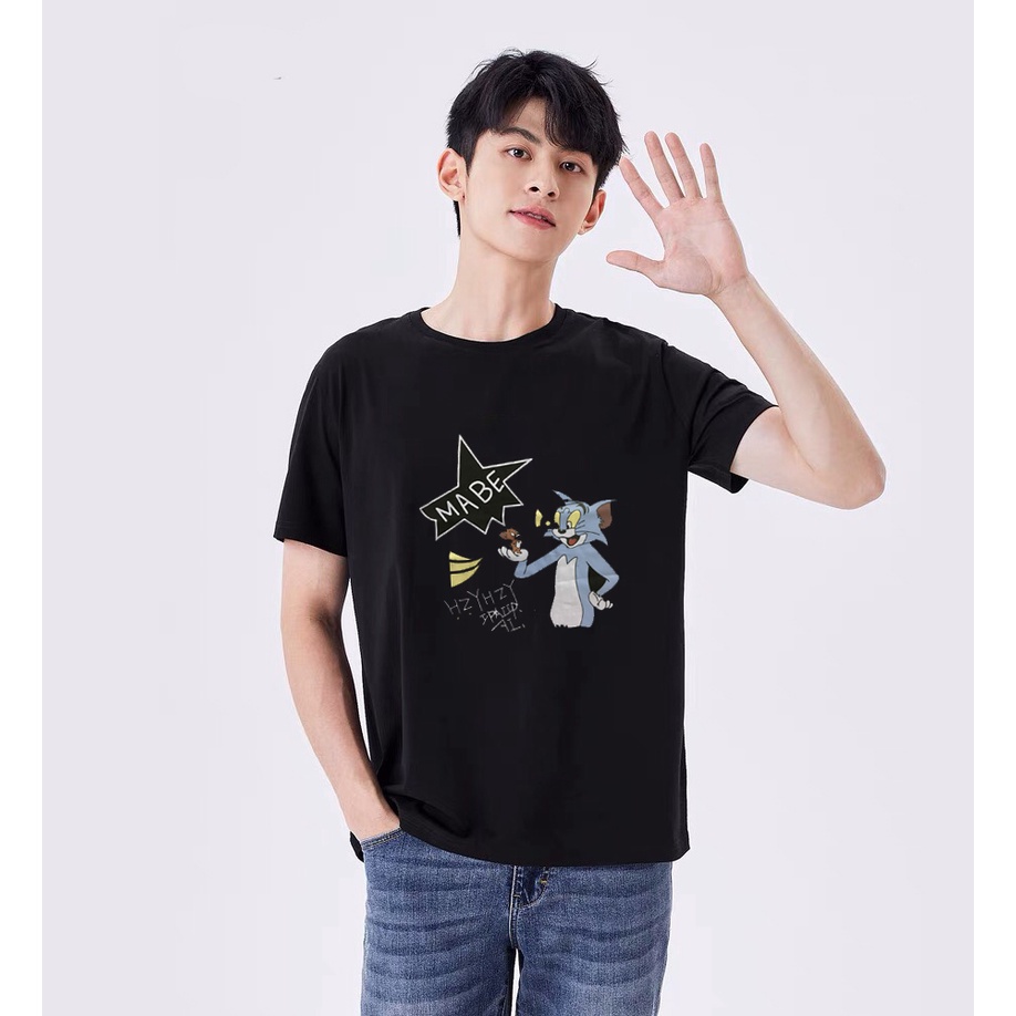 Áo thun tay lỡ nam nữ, áo phông unisex form rộng chất cotton mát mịn thấm hút mồ hôi in hình
