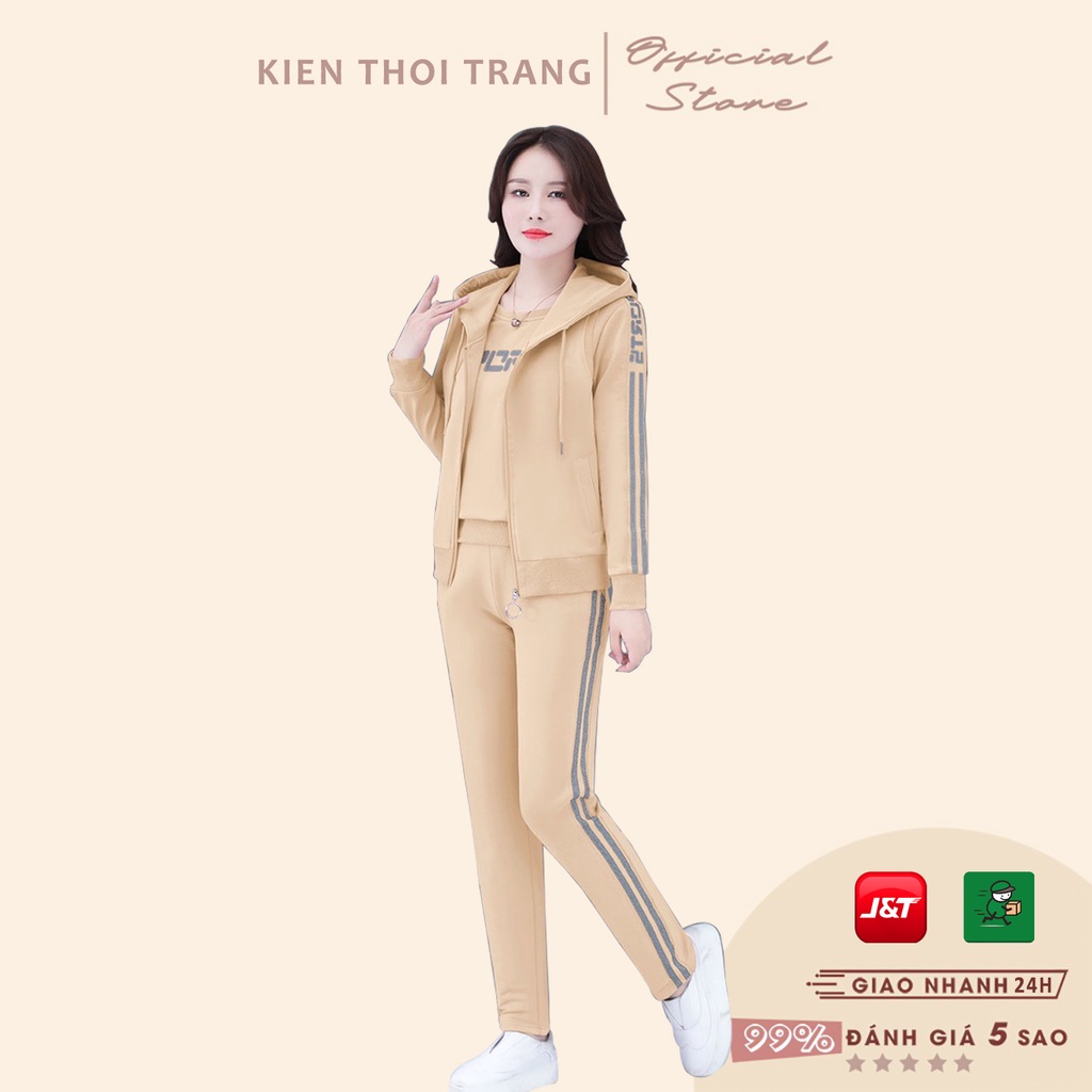 Bộ quần áo nữ thu đông dài tay - Set bộ thể thao chất xneo cực xinh
