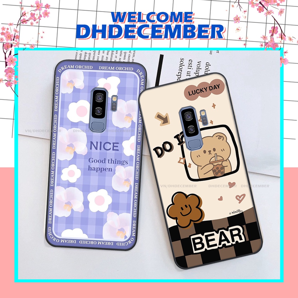 Ốp lưng Samsung Galaxy S9 PLUS in hình gấu K@ws, gấu nâu, dor@emon RẺ- ĐẸP- BỀN