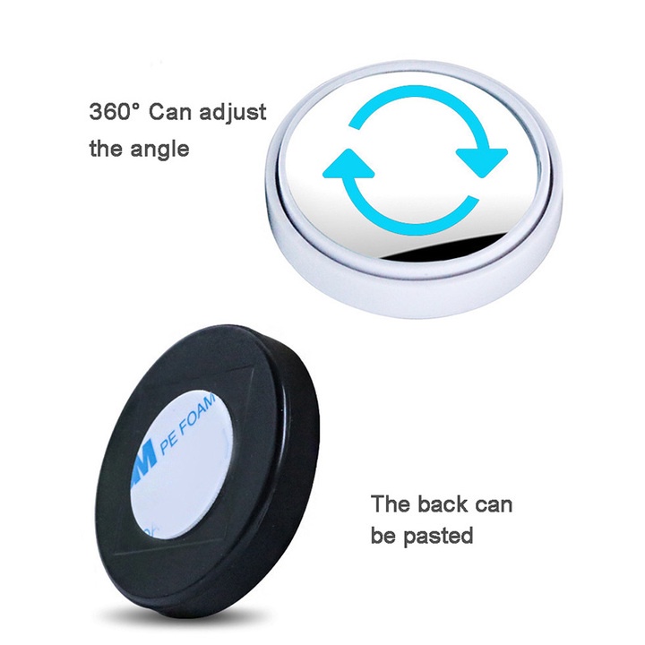 Gương cầu xoay 360 độ gắn gương chiếu hậu ô tô, đường kính 50mm