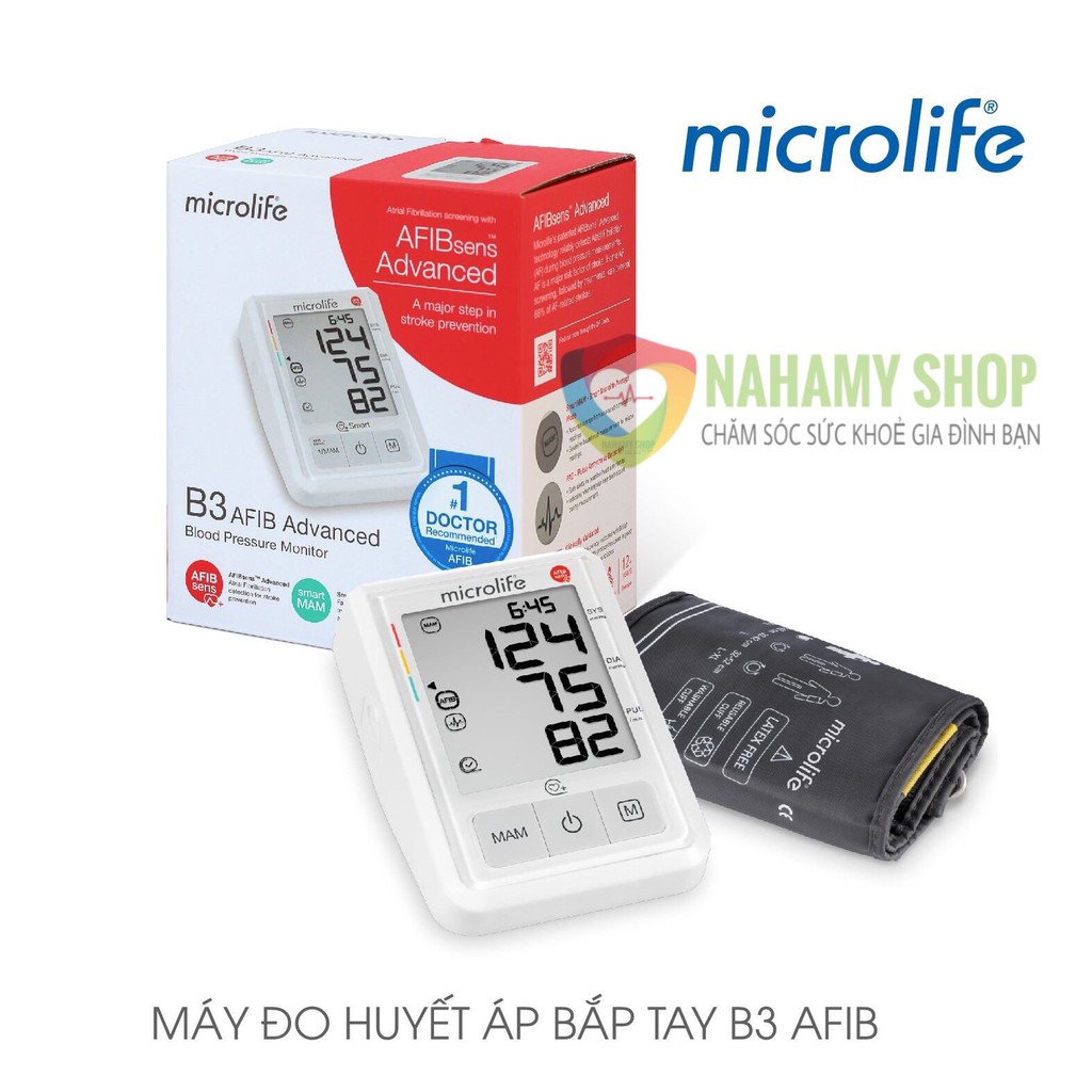 💓💓💓 MÁY ĐO HUYẾT ÁP BẮP TAY MICROLIFE B3 AFIB ADVANCED – CẢNH BÁO RUNG NHĨ VỚI 1 LẦN ĐO 💓💓💓