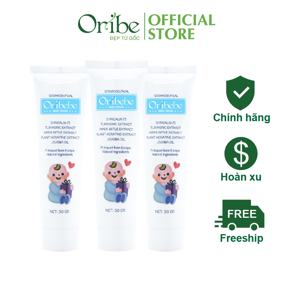 Combo 3 Kem Chống Hăm, Ngăn Ngừa Rôm Sảy Cho Bé Oribe