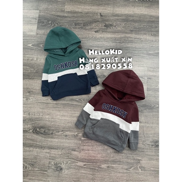 A471 - Áo nỉ hoodie osk mũ phối lông bé trai