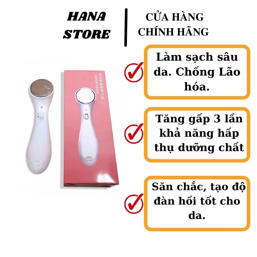 Máy Massage Da Mặt Làm Sạch Chăm Sóc Da Mặt Đa Năng Ion Nhiệt  nội địa Trung Mỹ Phẩm Hana Hàng Chuẩn