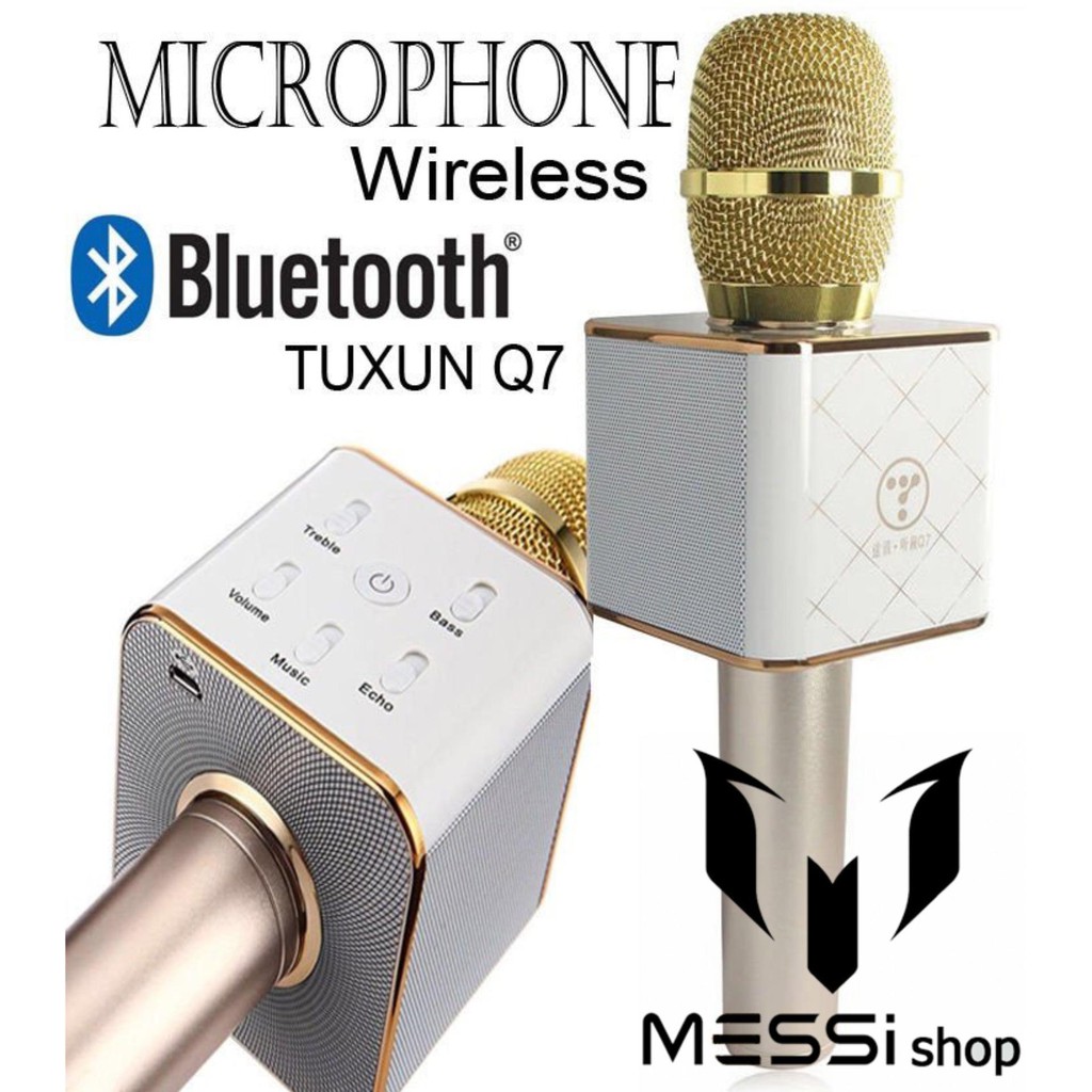 (ưu đãi giá) MIC KARAOKE BLUETOOTH Q7 KÈM LOA FULLBOX